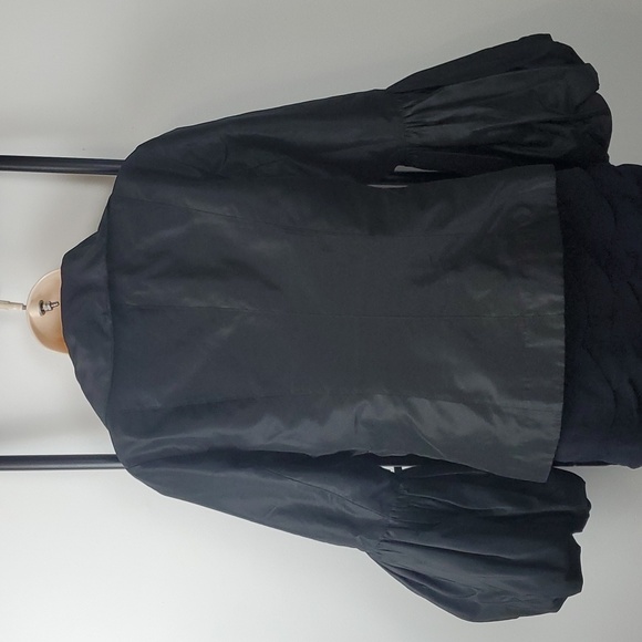 Rickie Freeman for Teri Jon Silk Black Blazer Women Two snaps Size 4 - Picture 4 of 8
